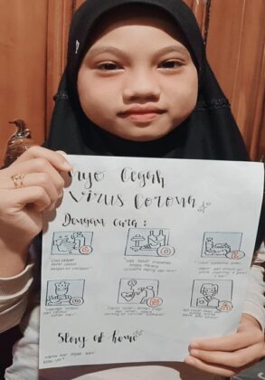 Poster karya Nur Aliyah Mare, Kelas VIII #Zealous925 (foto: ist/blogsantri)