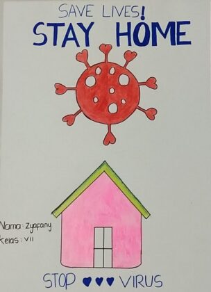 Poster karya Syafany, Kelas VII #Delonix026 (foto: ist/blogsantri)