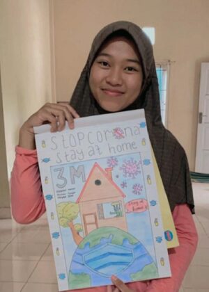 Poster karya Sabrina Muhzakina, Kelas X #AlMaqazah723 (foto: ist/blogsantri)