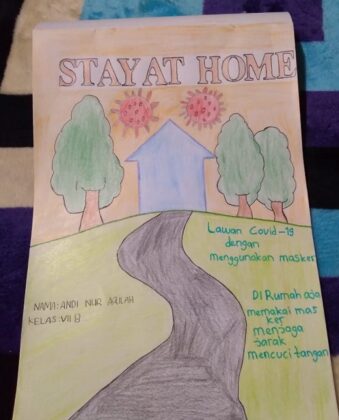 Poster karya Andi Nur Aqilah, Kelas VII #Delonix026 (foto: ist/blogsantri)
