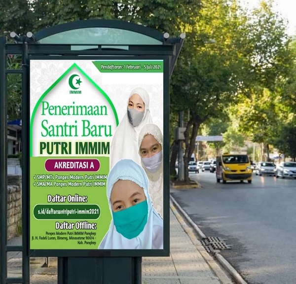 Papan Pengumuman Penerimaan Santriwati Baru Putri IMMIM. (foto: ist/blogsantri)