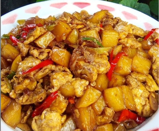 Telur Kentang Bawang Prei. (foto: ist/*)