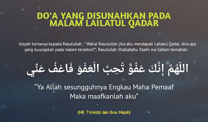 Doa malam lailatul qadr. (fptp: ist/*)