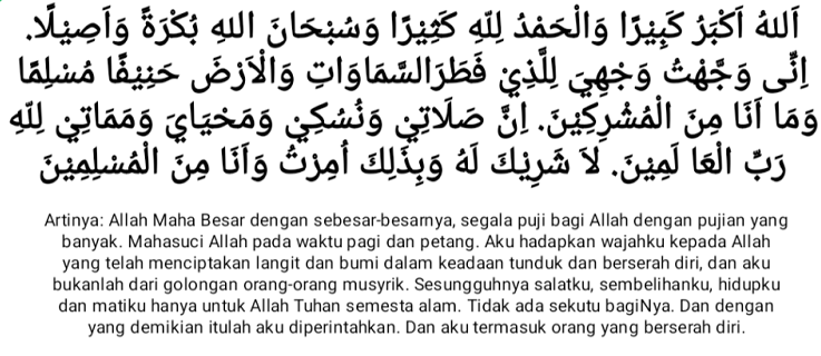 Do'a Iftitah