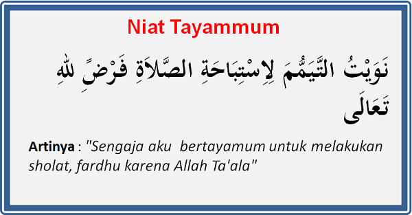 Niat Tayammum